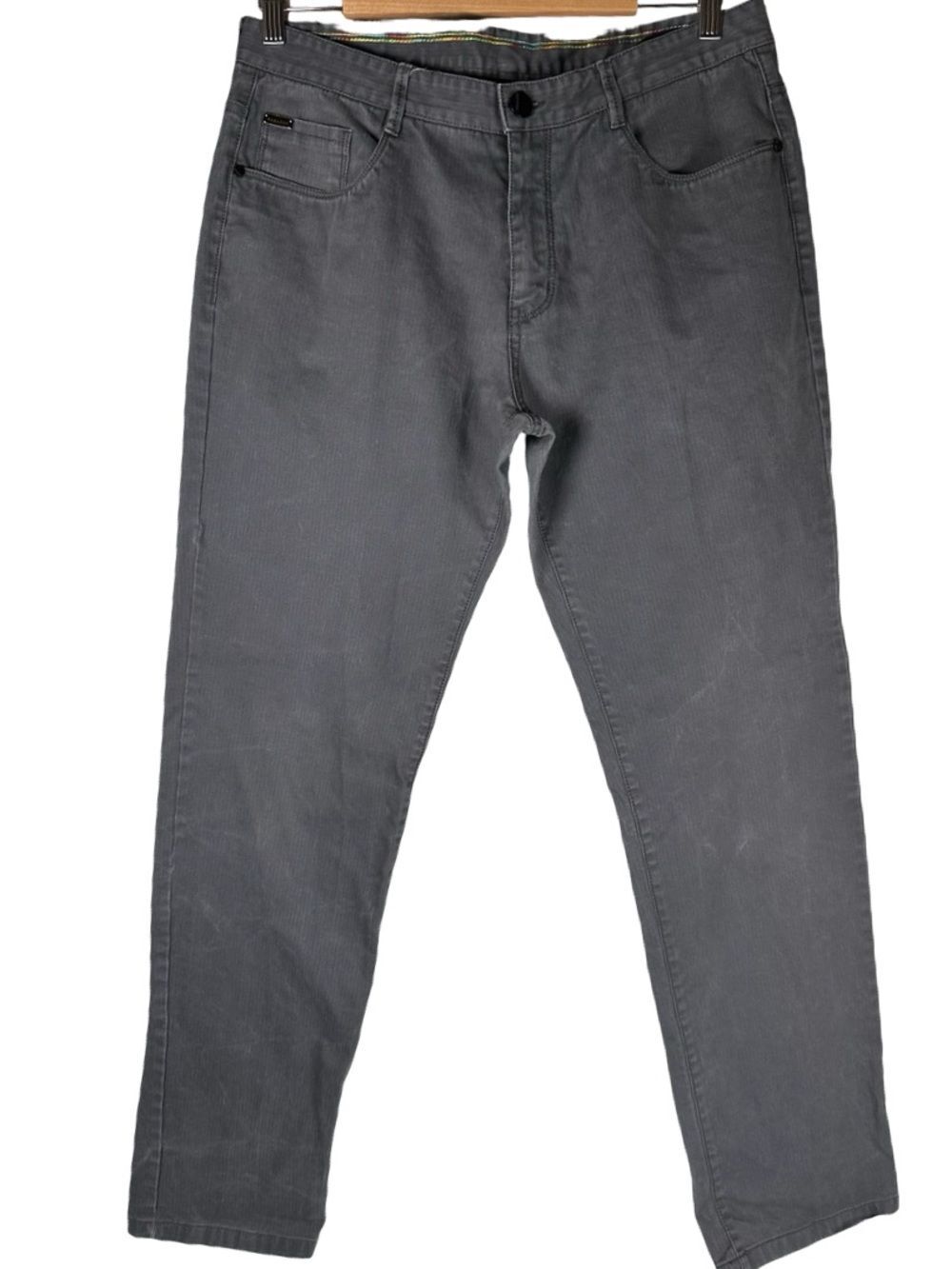 Barabas Charcoal Gray 5-Pocket Straight Classic Cotton Chino Pants Men’s Size 34